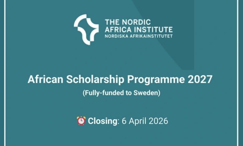 Nordic Africa Institute African Scholarship Programme 2027